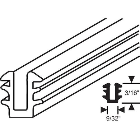 Strybuc 100 Ft Gray Glazing Channel 67-10